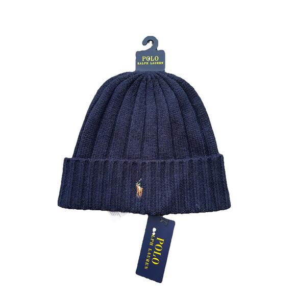 Ralph Lauren Other - Polo Ralph Lauren Men's Ribbed Beanie Hat - Navy Blue, One Size New